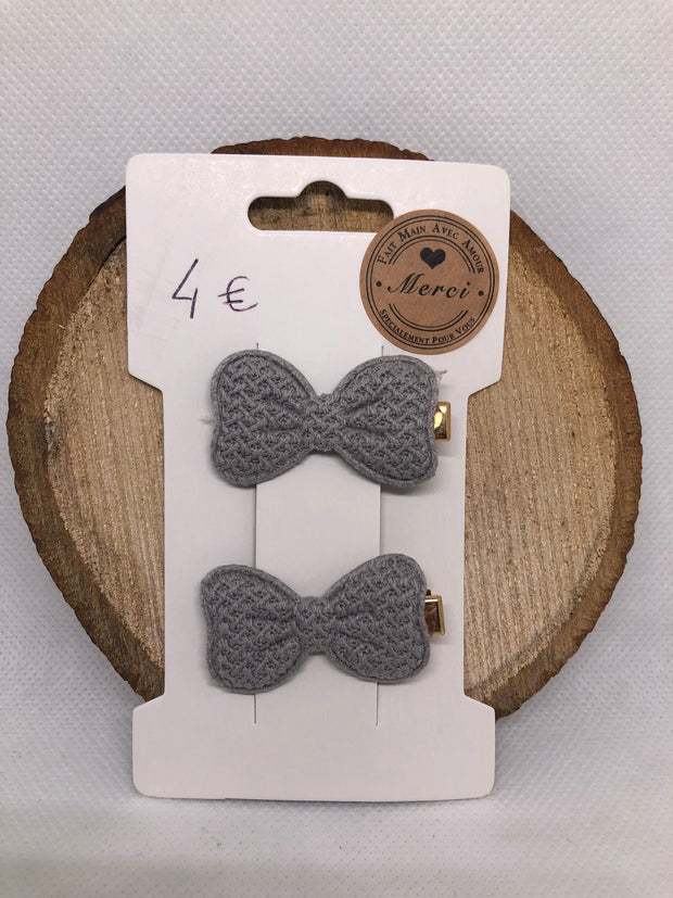 Barrettes Nœuds au Crochet